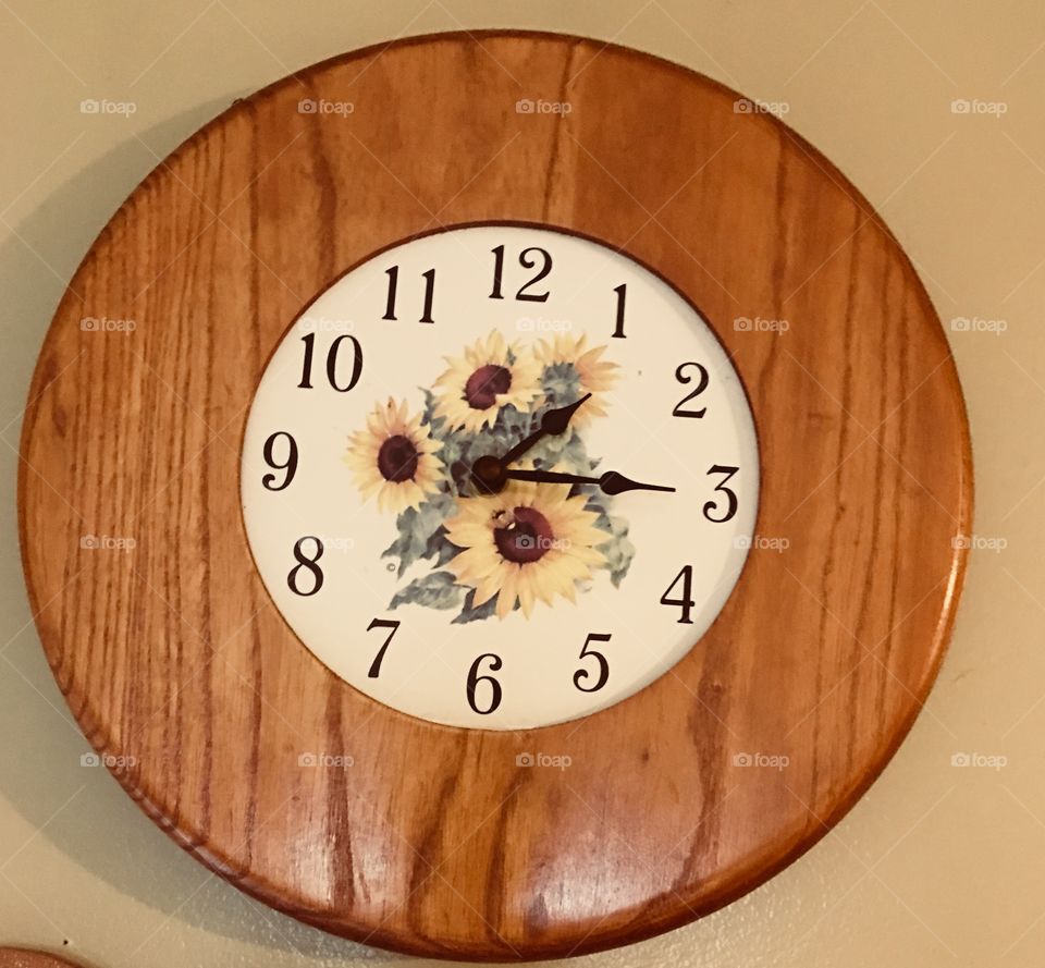 Wooden clock