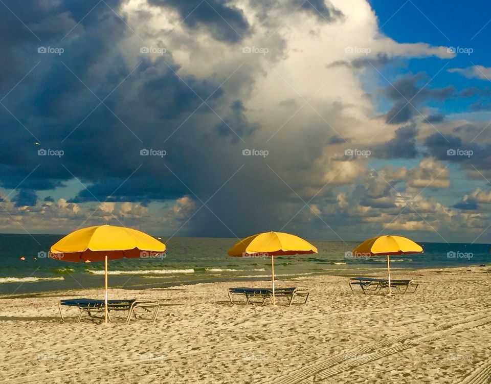 Yellow Umbrellas 