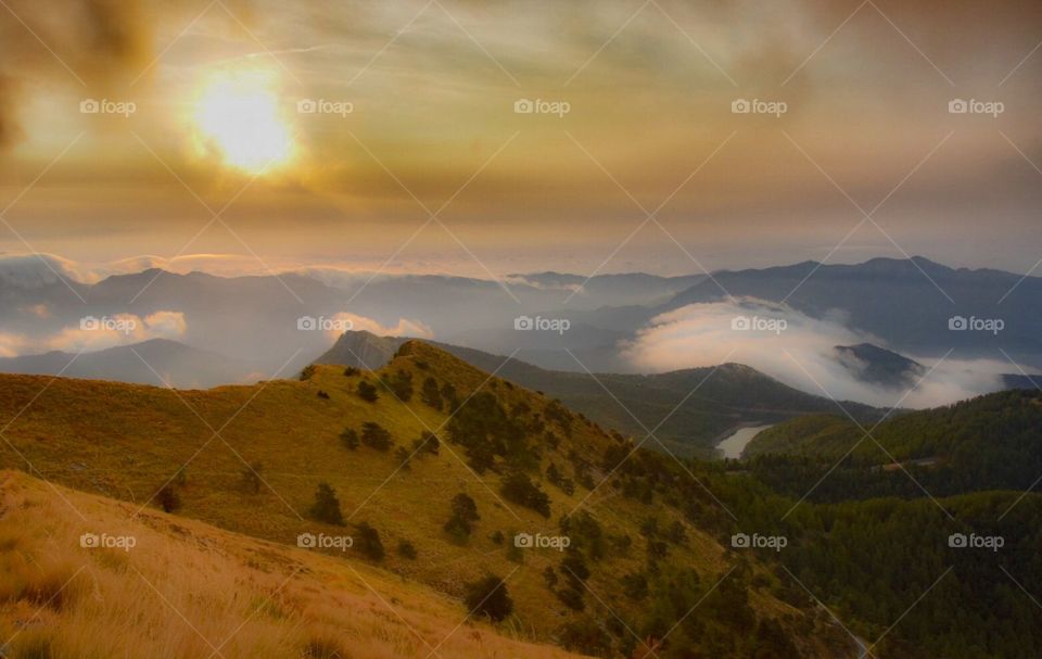 mediterranean mountain landscape.