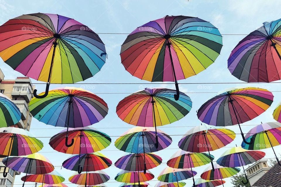 Colourful umbrellas