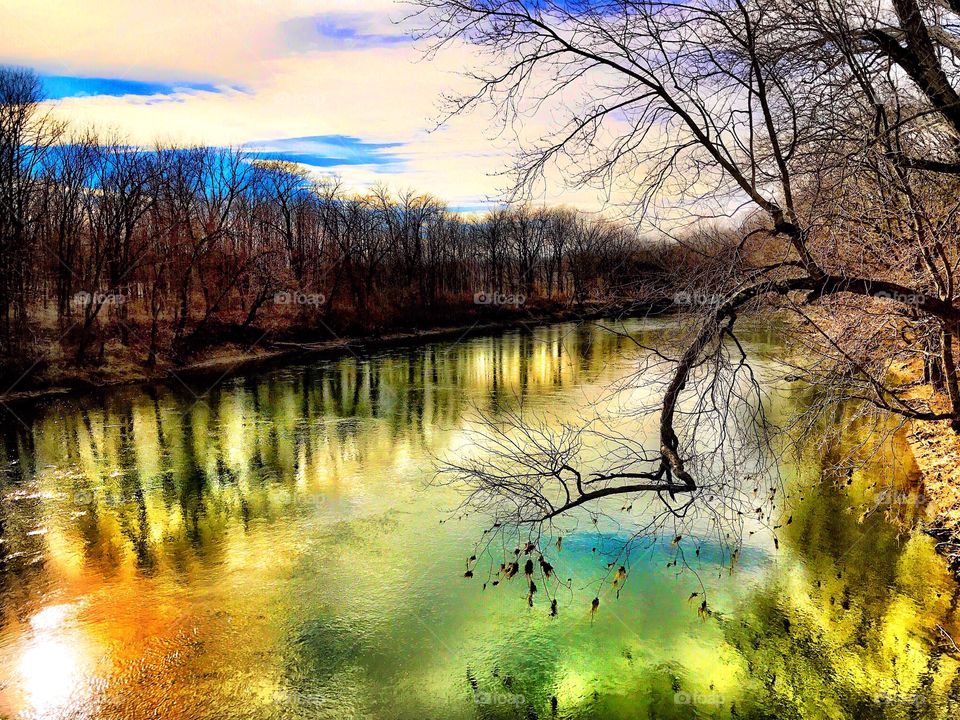 Beautiful view of the river. 