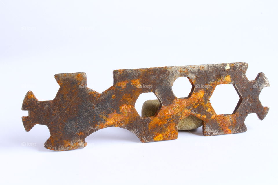 rusted bicycle key