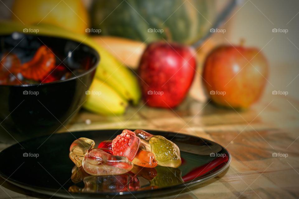Jelly with fruits