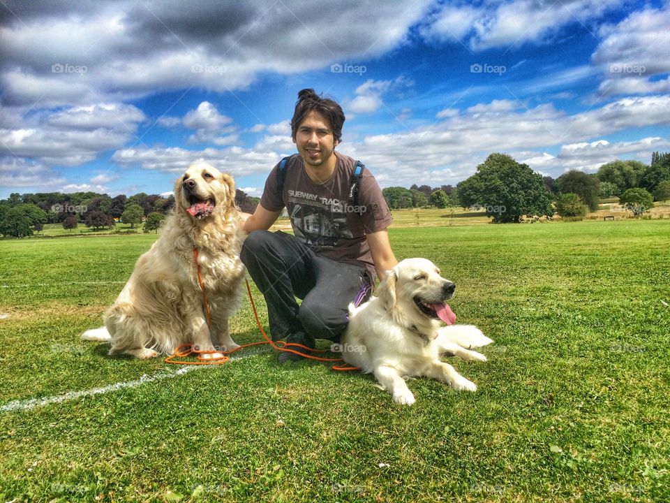 My lovely family . A pawsome day in the park 