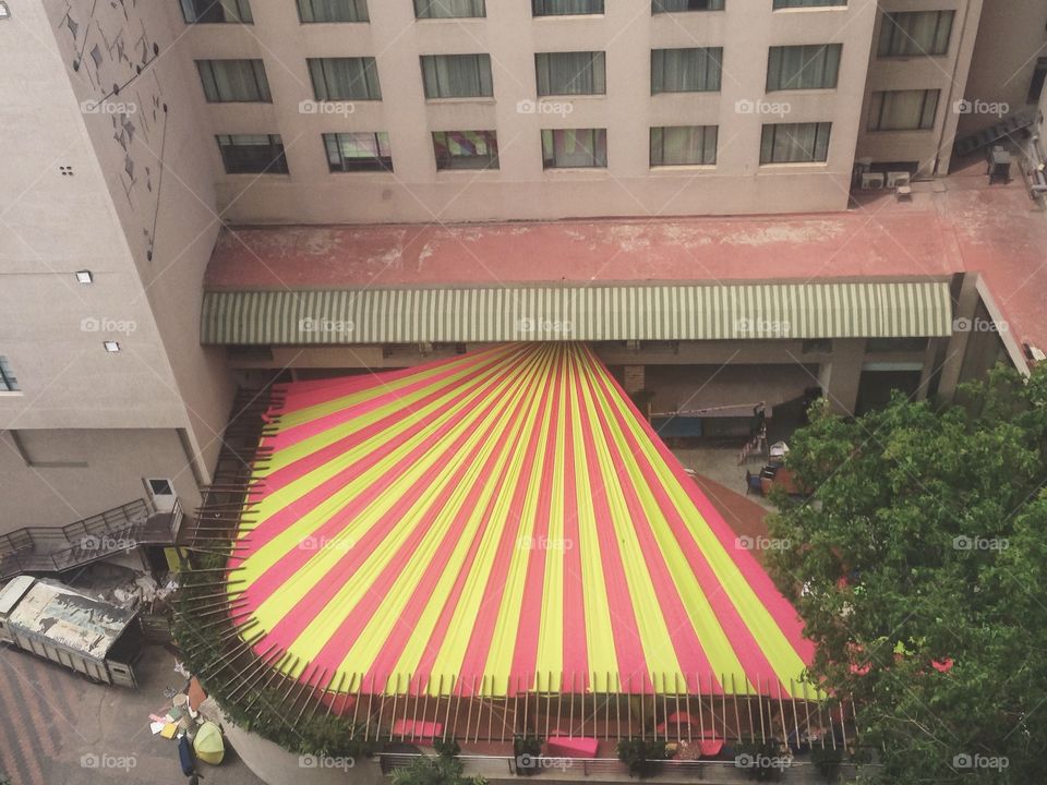 Hotel getting ready with a red carpet