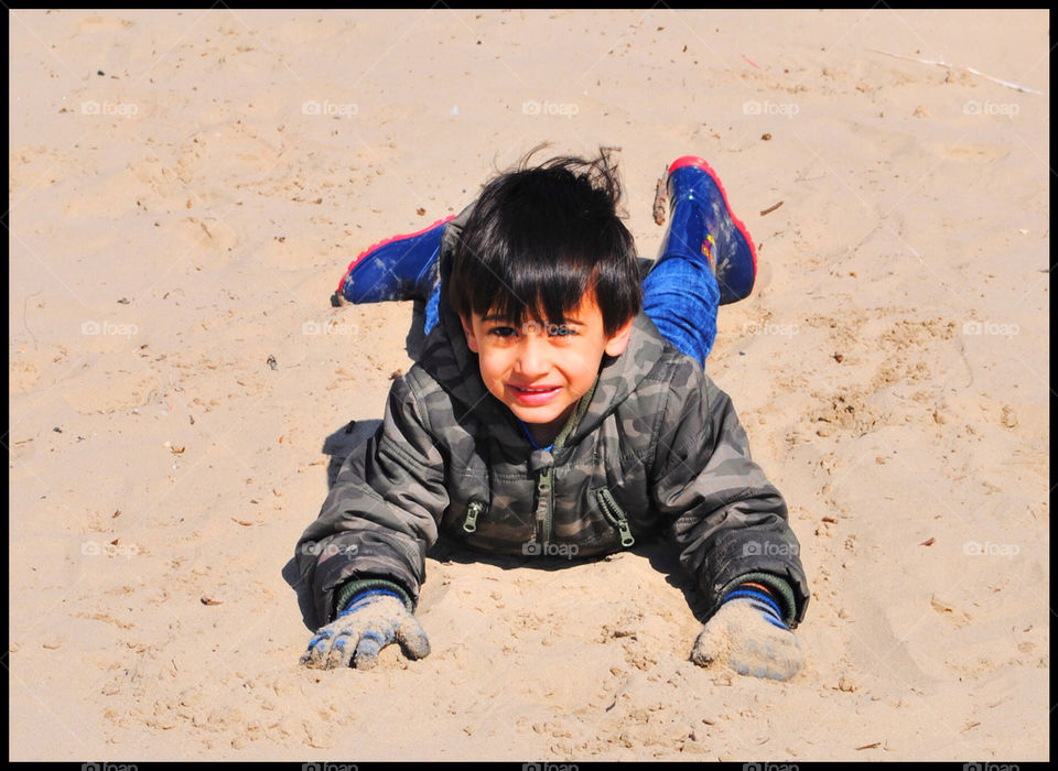 wales beach playing sand by ran.singh.12764