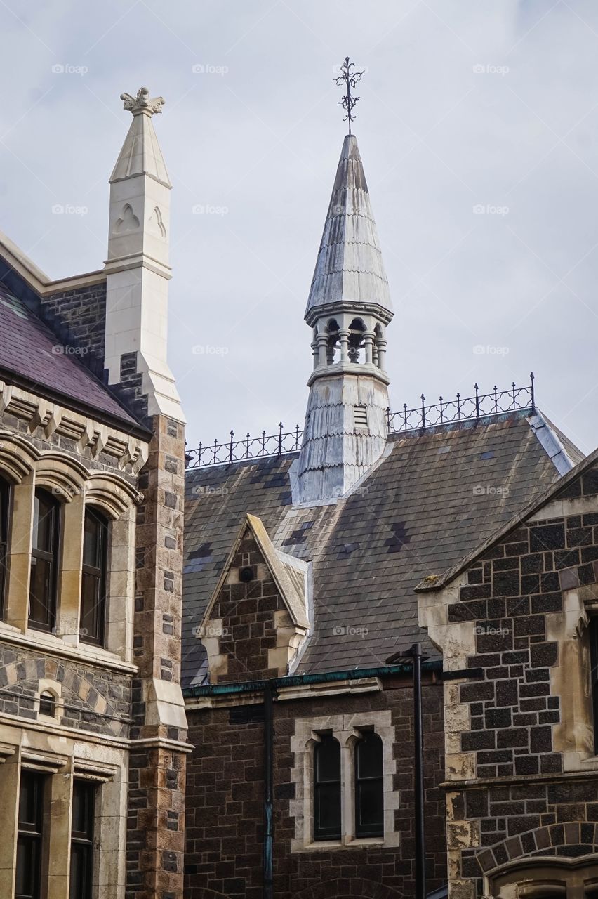 Gothic revival architecture at the Christchurch Arts Centre, New Zealand 