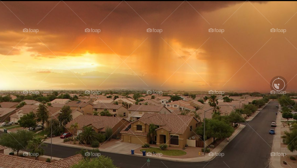 Drone shot of the skies in Phoenix, Arizona