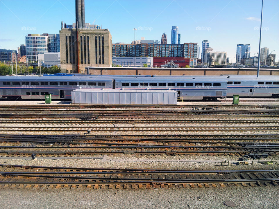 Train tracks in Chicago, Illinois