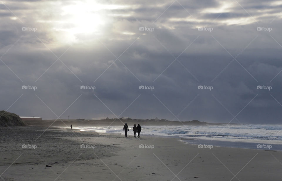 Winter on the beach.  