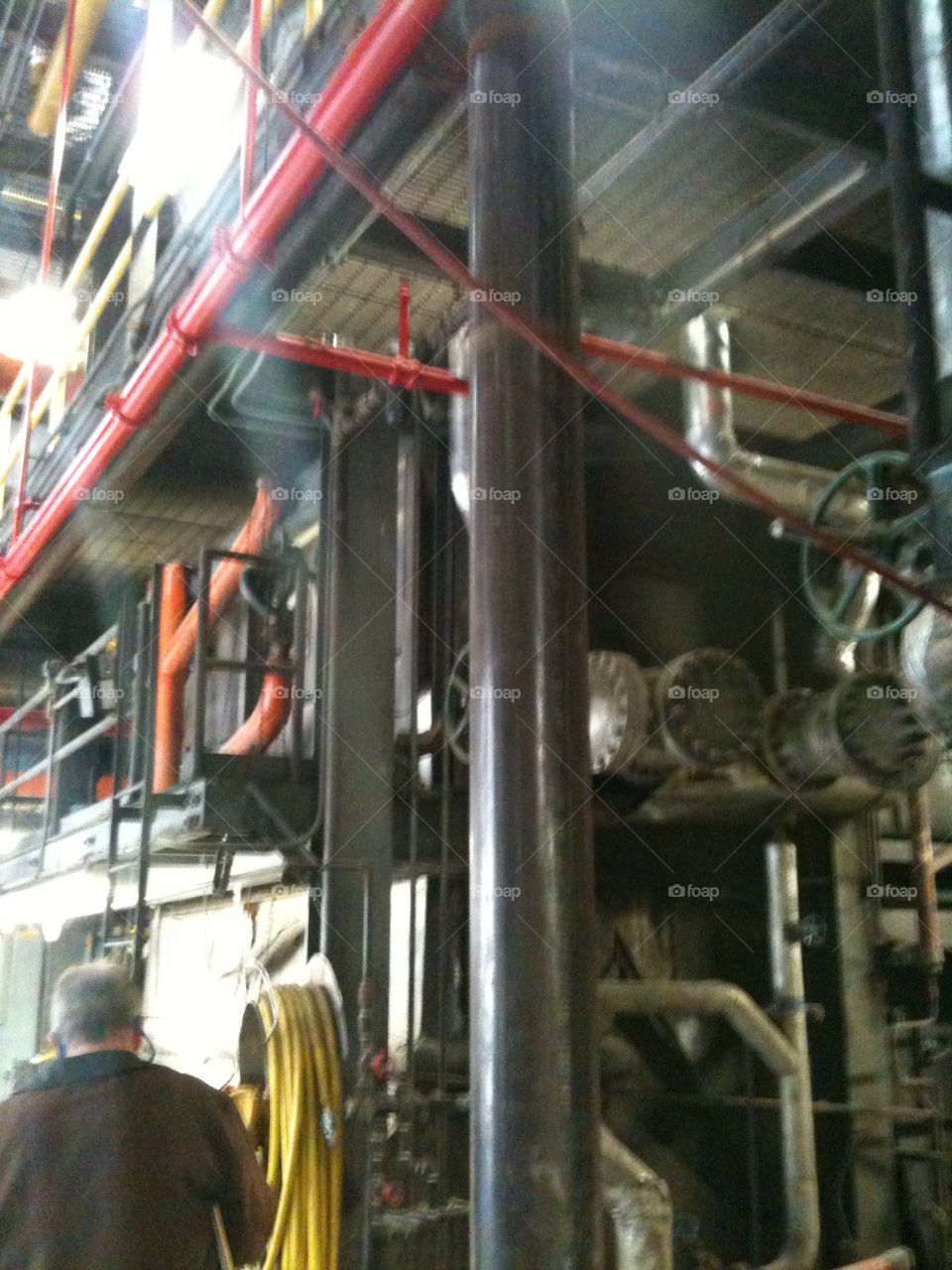 Factory boiler room