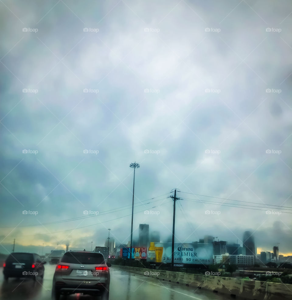 Falling sky. Spring Rain. Dallas, TX