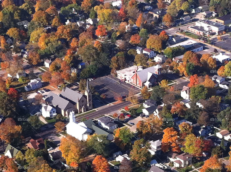 A view from the sky on Portland, Michgan
