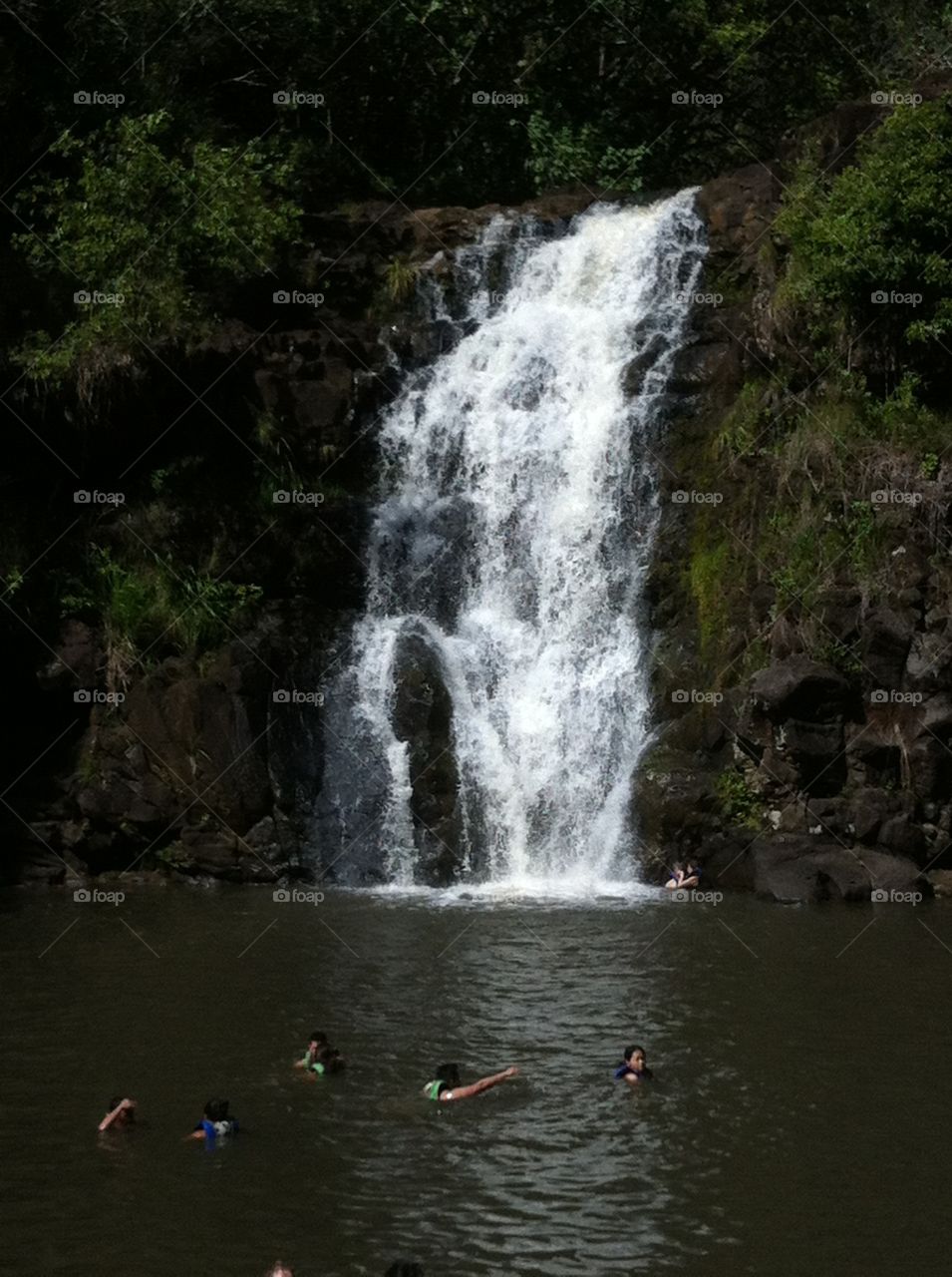 Weimea Falls, HI. A photo of the waterfall at Weimea Falls in Hawaii