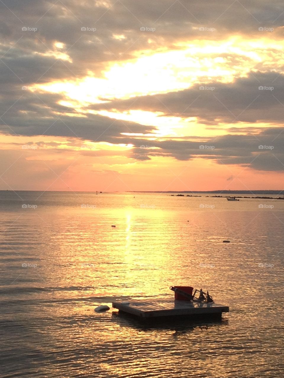 Oneida Sunset and Raft