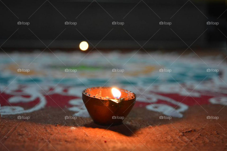Local Diwali calibration in India- home decoration