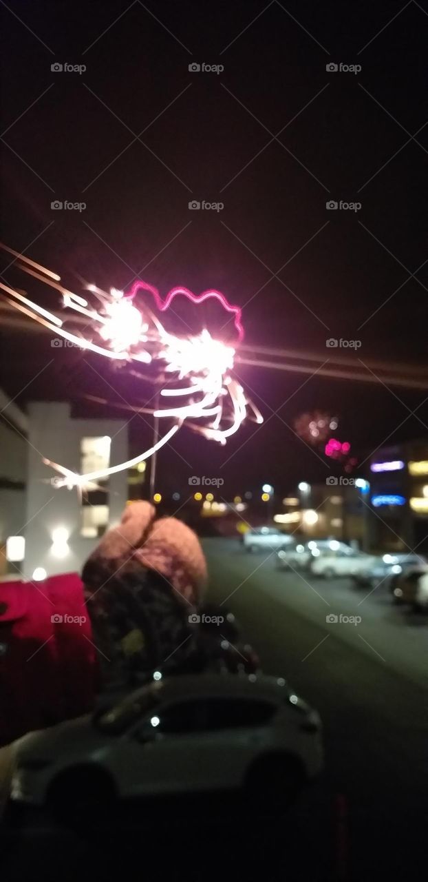 New years eve, Iceland sparkler