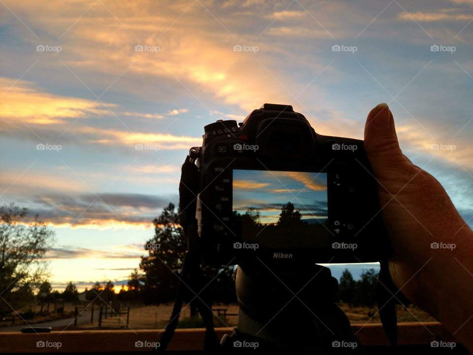 Camera taking a picture of a camera