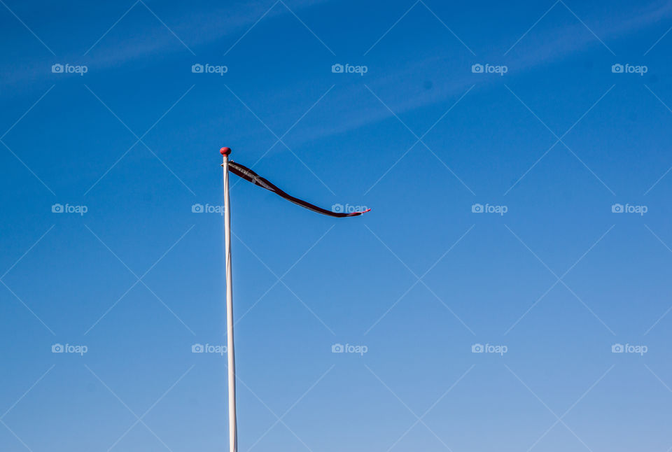 Danish flag in the wind