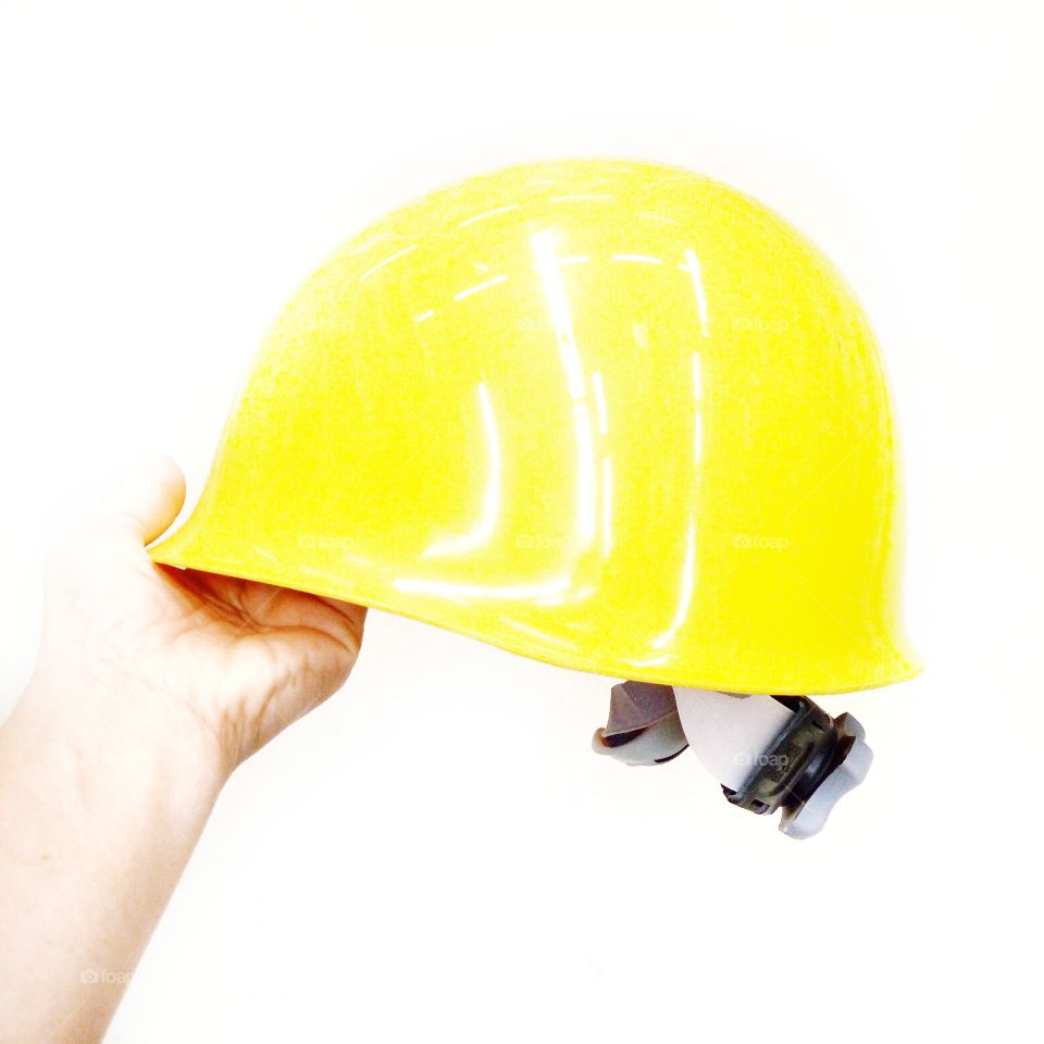Yellow helmet Help prevent harm to the head.