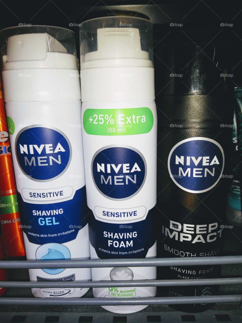 Nivea shaving gel and shaving foam