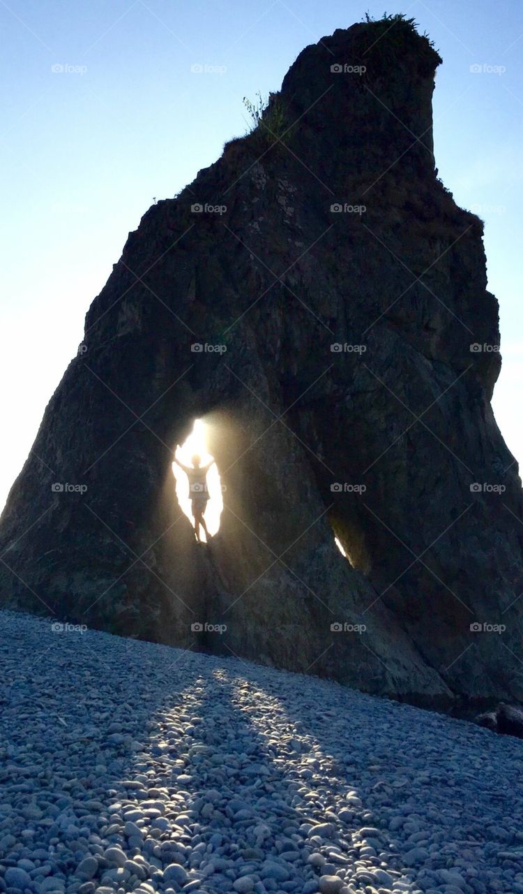 Sunlight through the rock