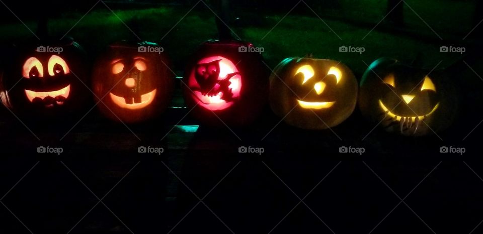 carved pumpkins