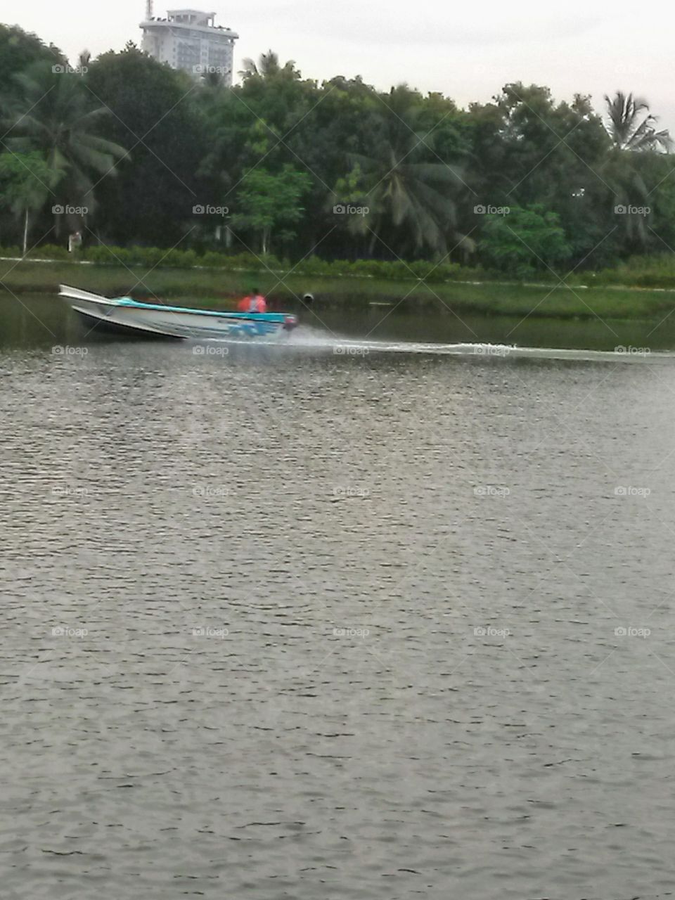 Boating a man