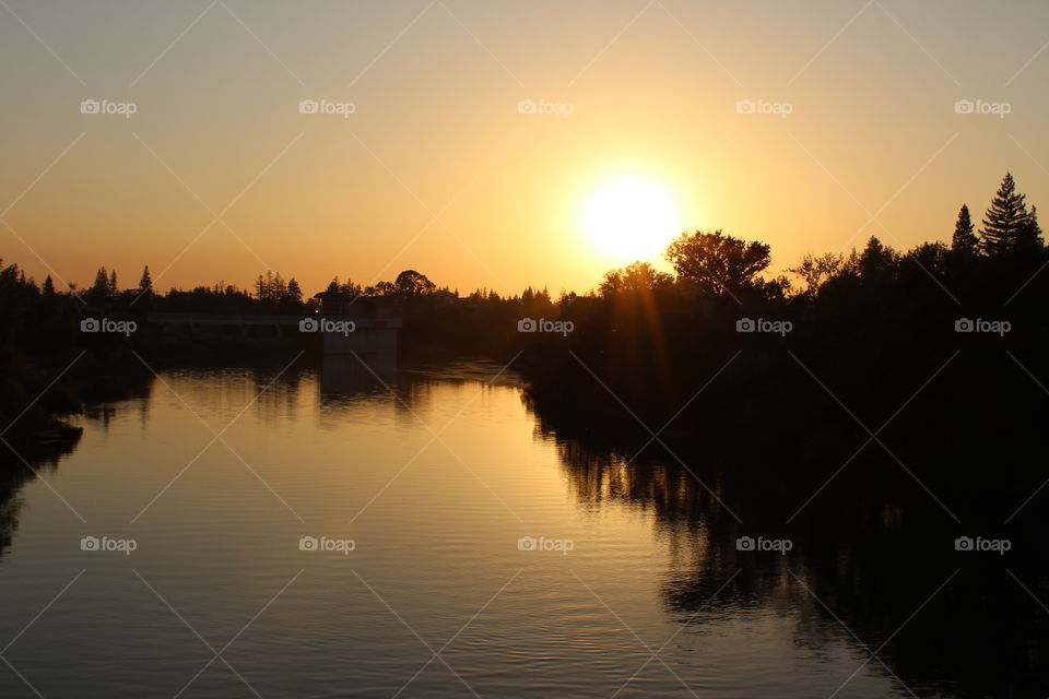 Sunset, Dawn, Reflection, Lake, Water