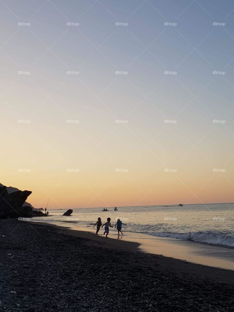 beautiful sunset from the beach
