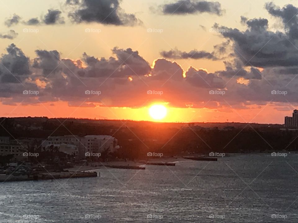 Sunset in Nassau, Bahamas 
