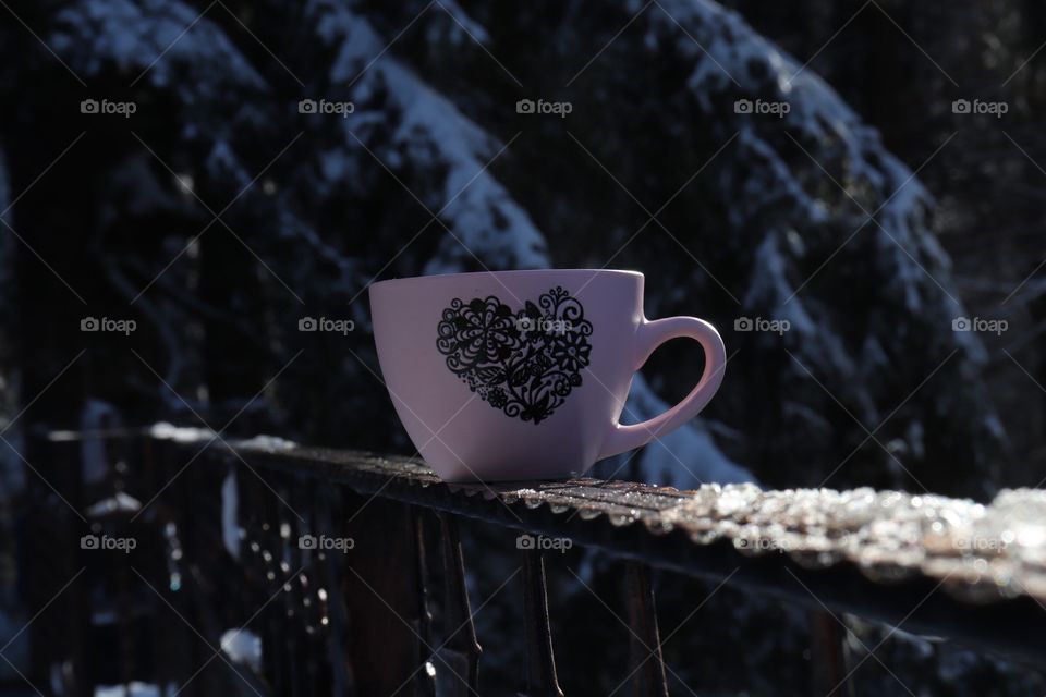 Coffee on winter