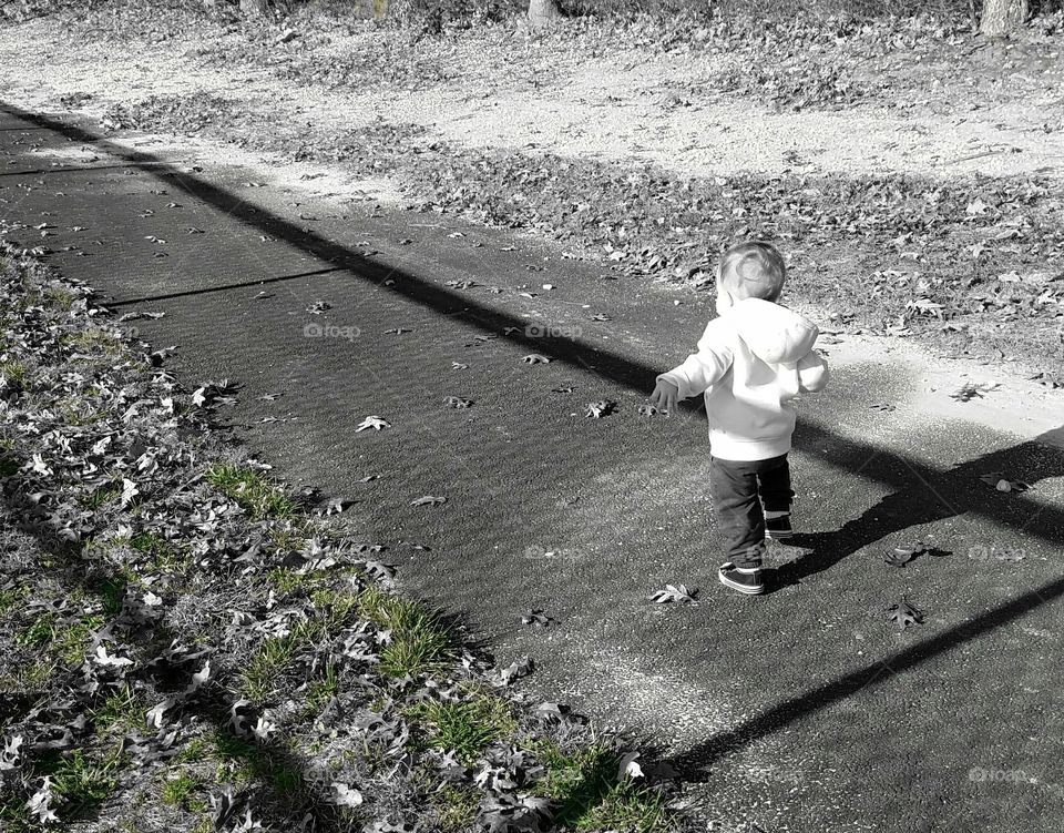 walking the bike path