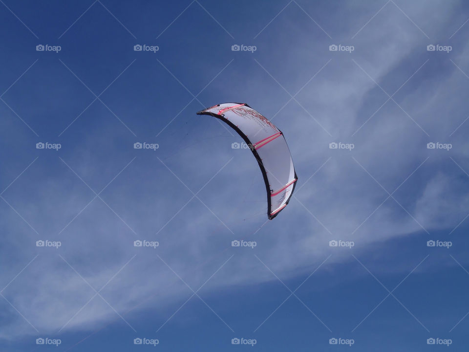 sky blue parachute chute by carlacecilia