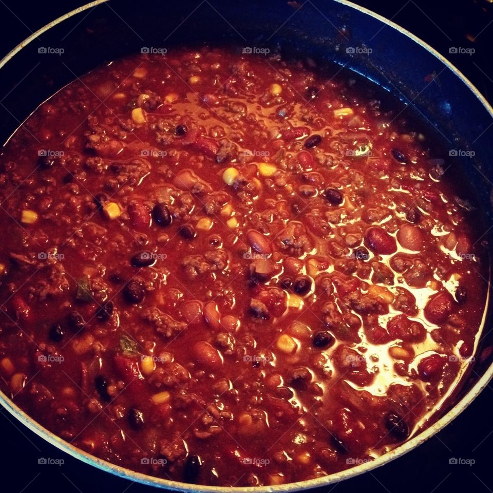 Chili on a cold winter day.