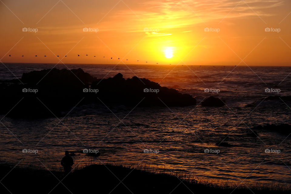 Sunset over Pacific Grove