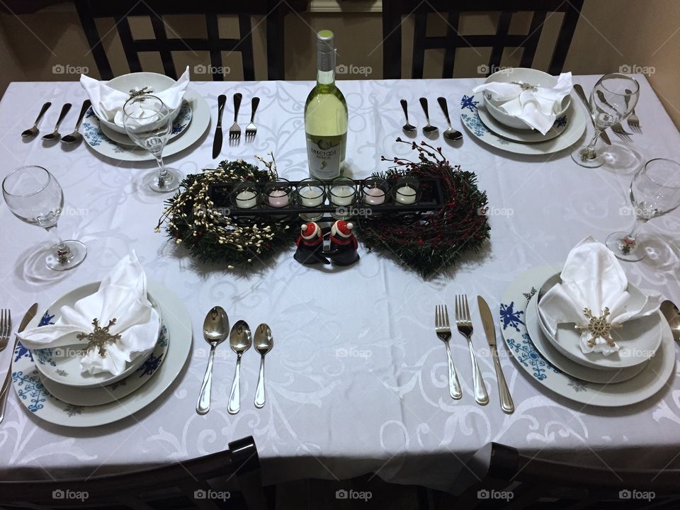 Christmas table setting