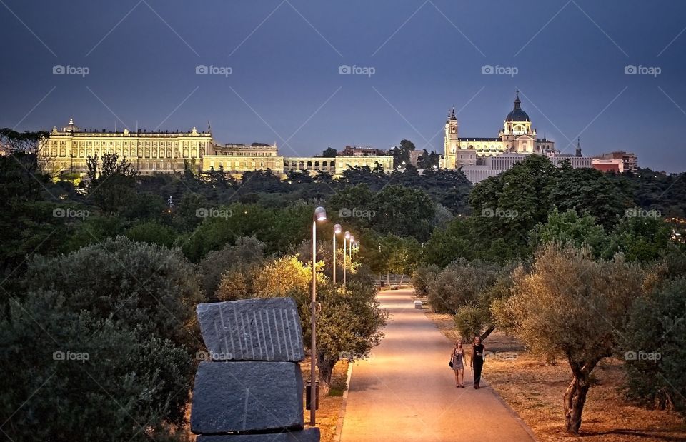 Night view of Madrid