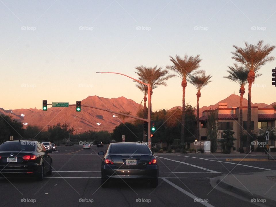 Sunset on McDowell Mountains