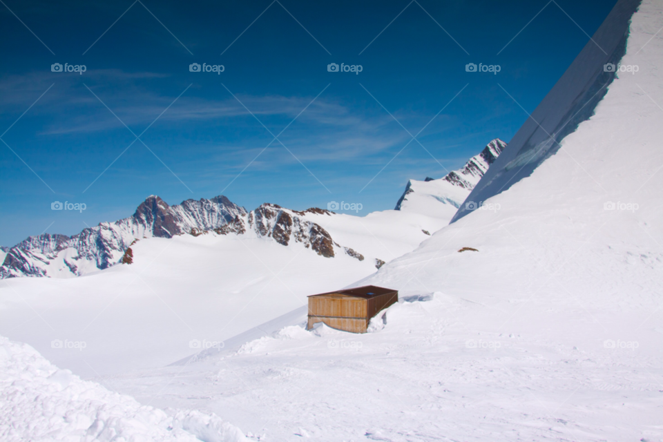 snow landscape barn mountains by cmosphotos