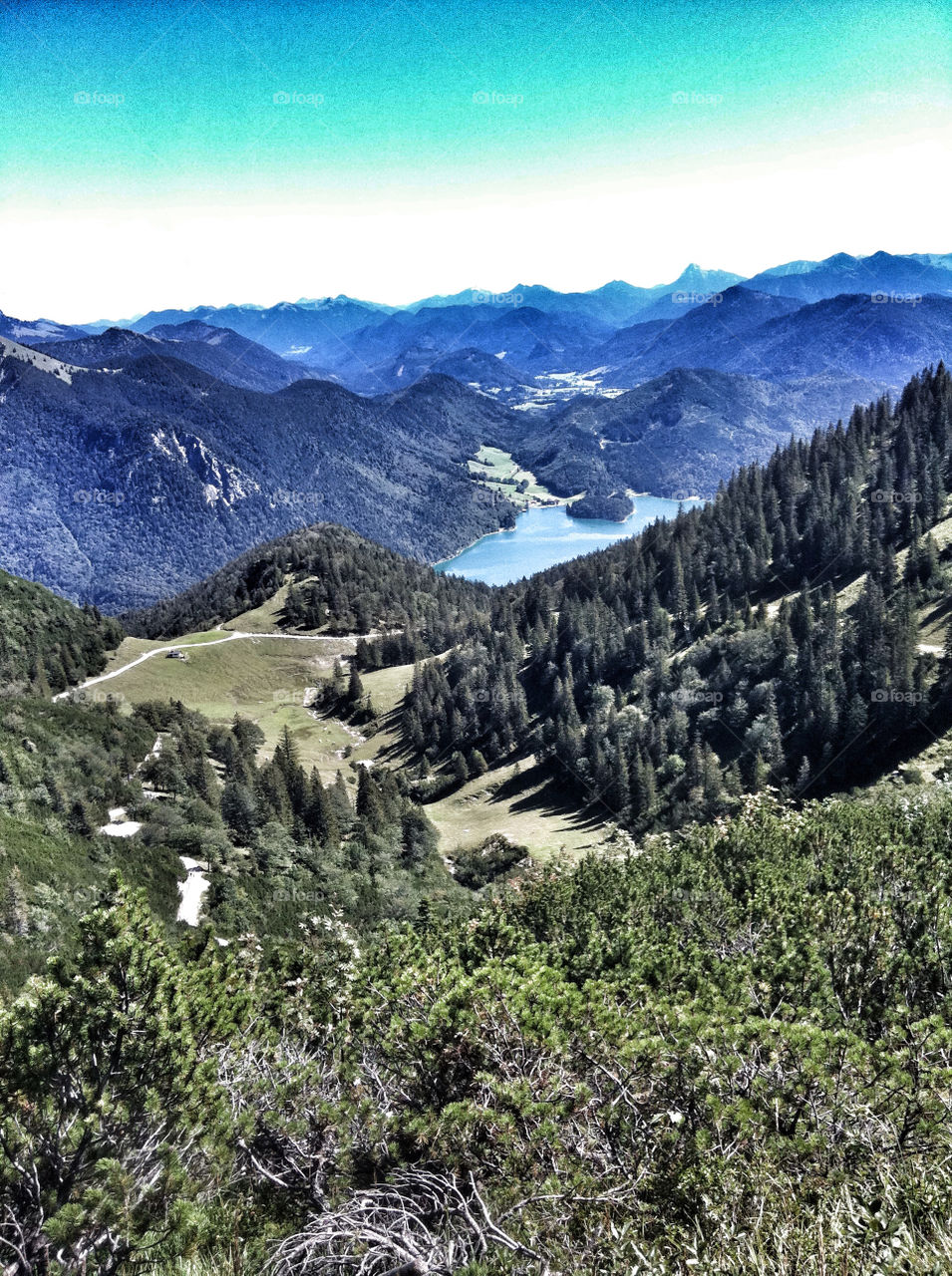 summer lake hiking alps by Nikita80