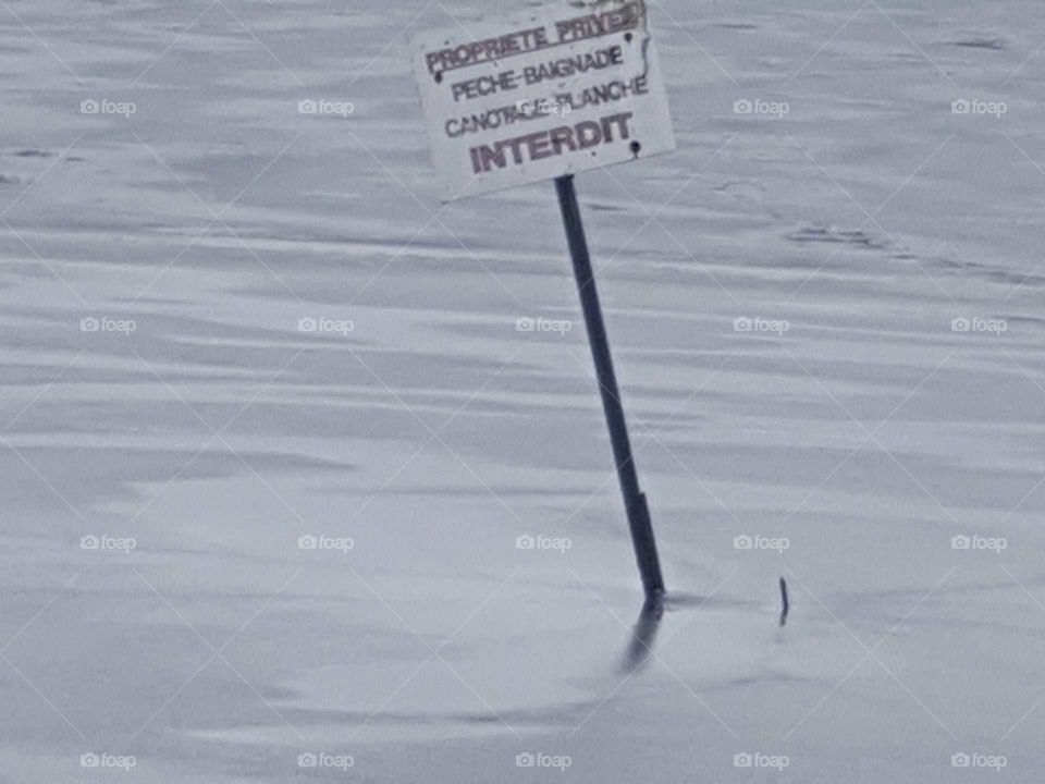 Frozen lake in Auvergne