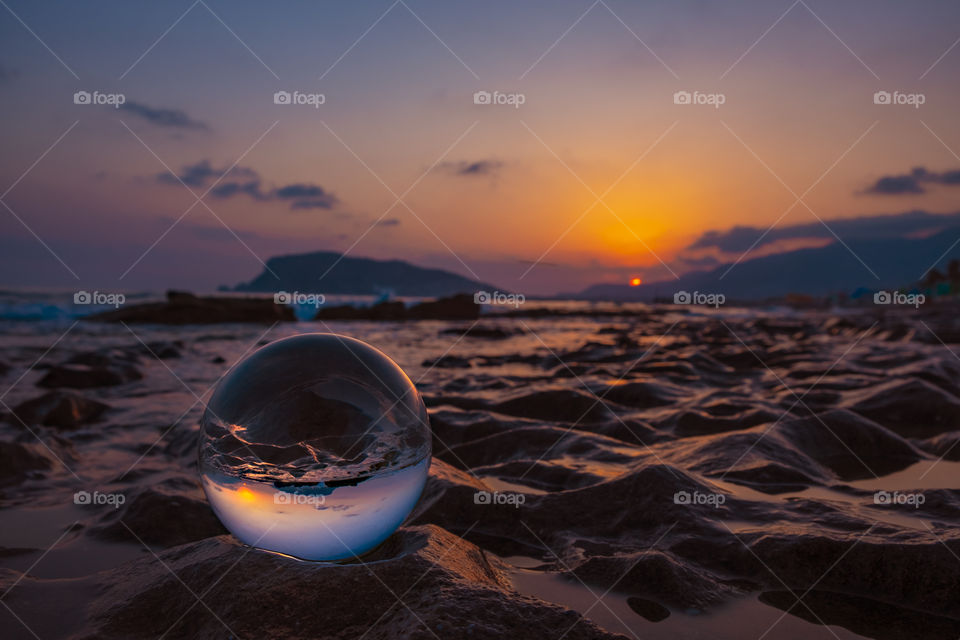 Lensball photography at the beach in Alanya