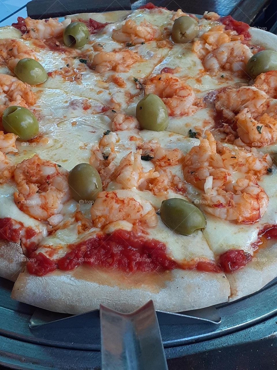 una deliciosa pizza