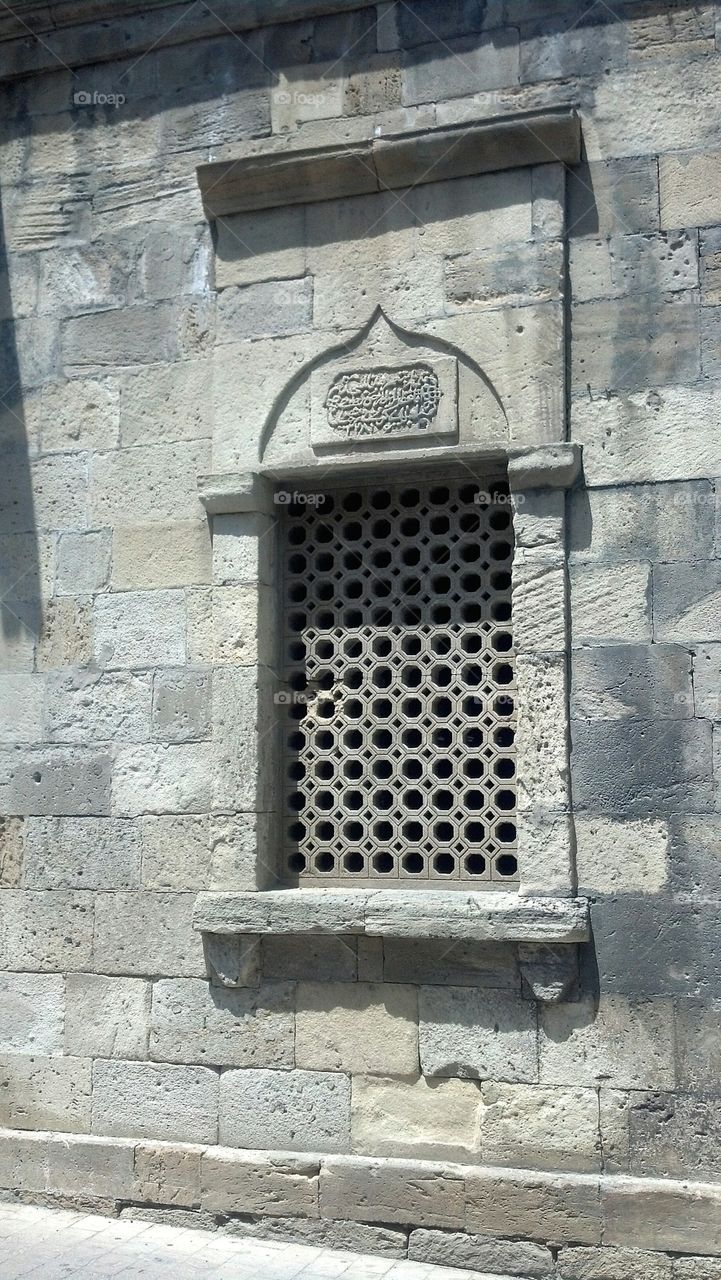 Window in Old City, Baku, Azerbaijan.