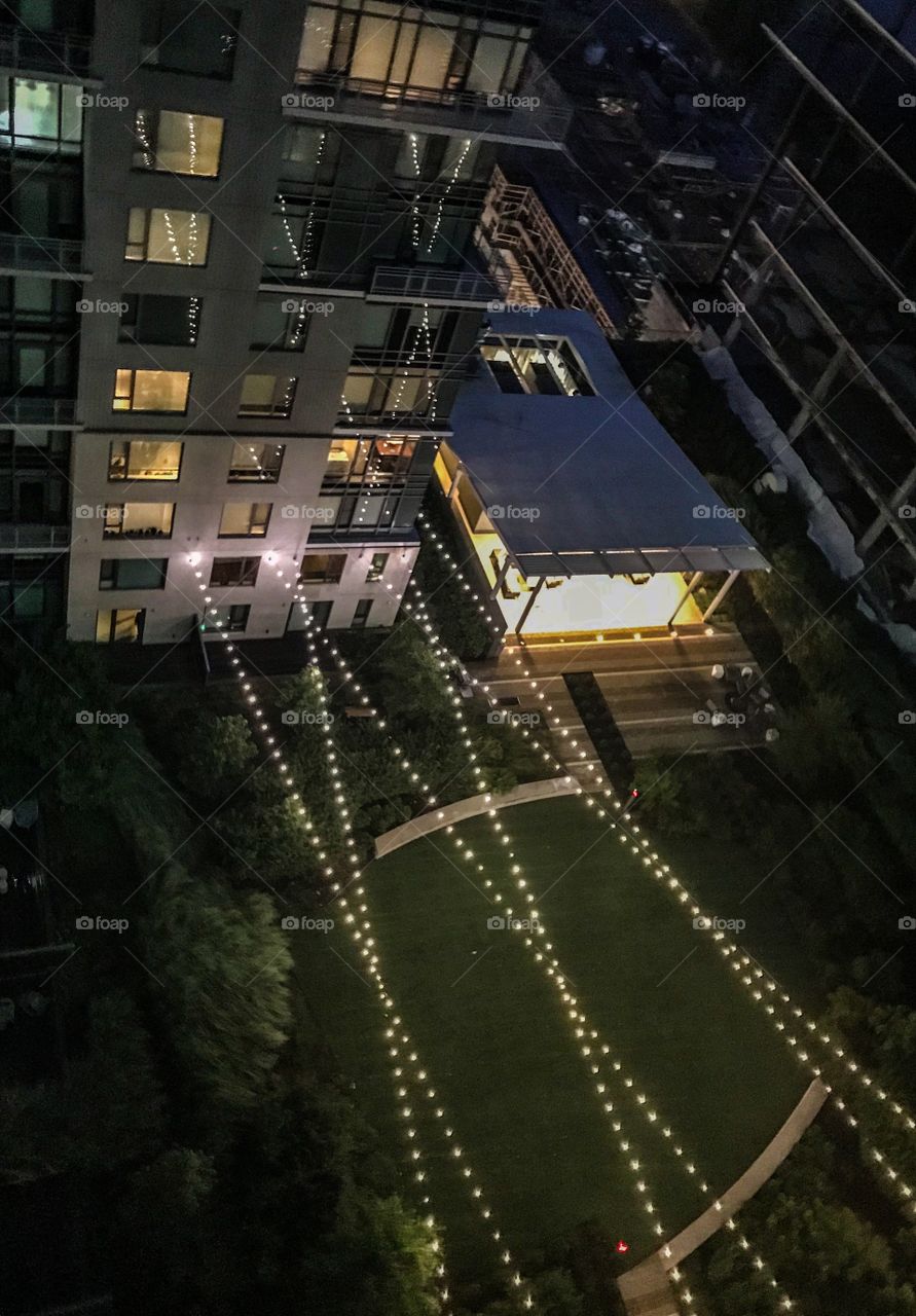 Night time above view 