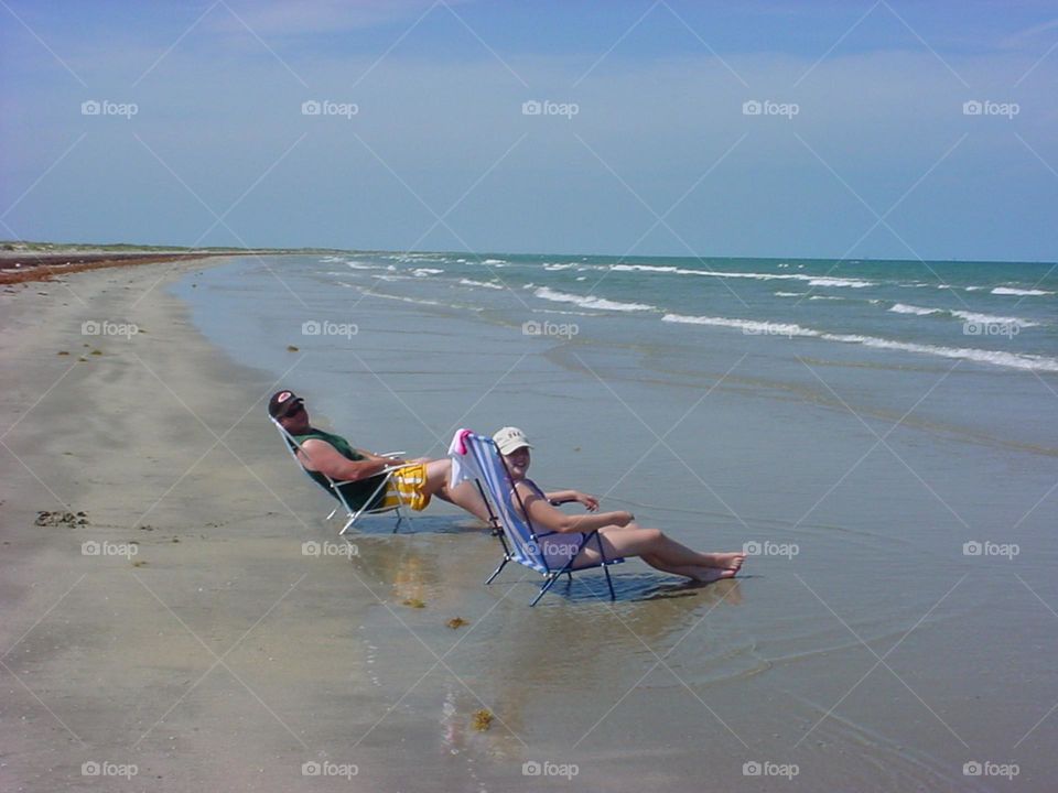 Saint Jo Island beach on the Texas Coast in Port Aransas