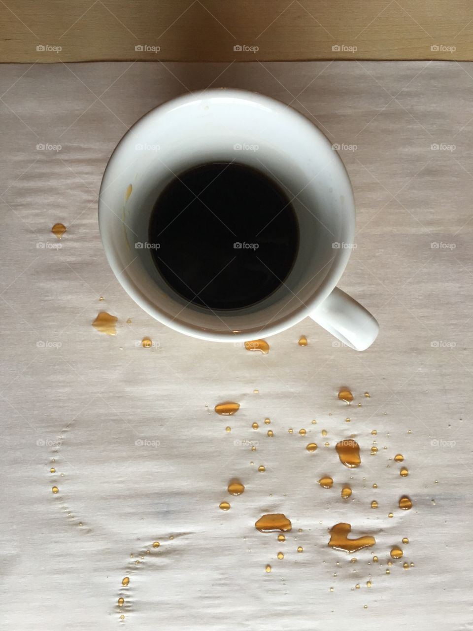 Morning coffee spill.
