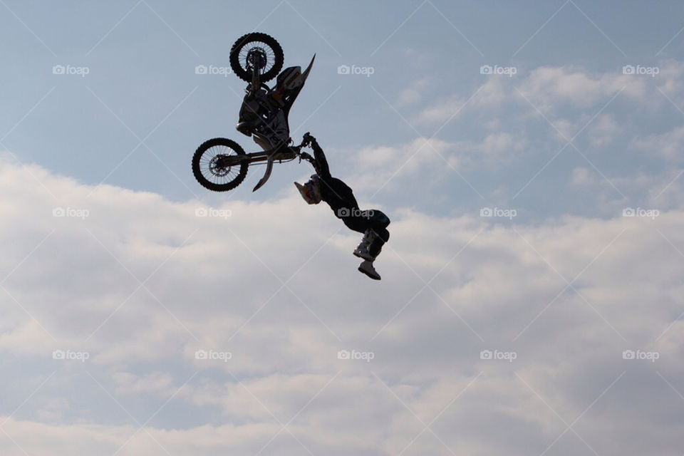 sky bike jump motorcycle by perfexeon