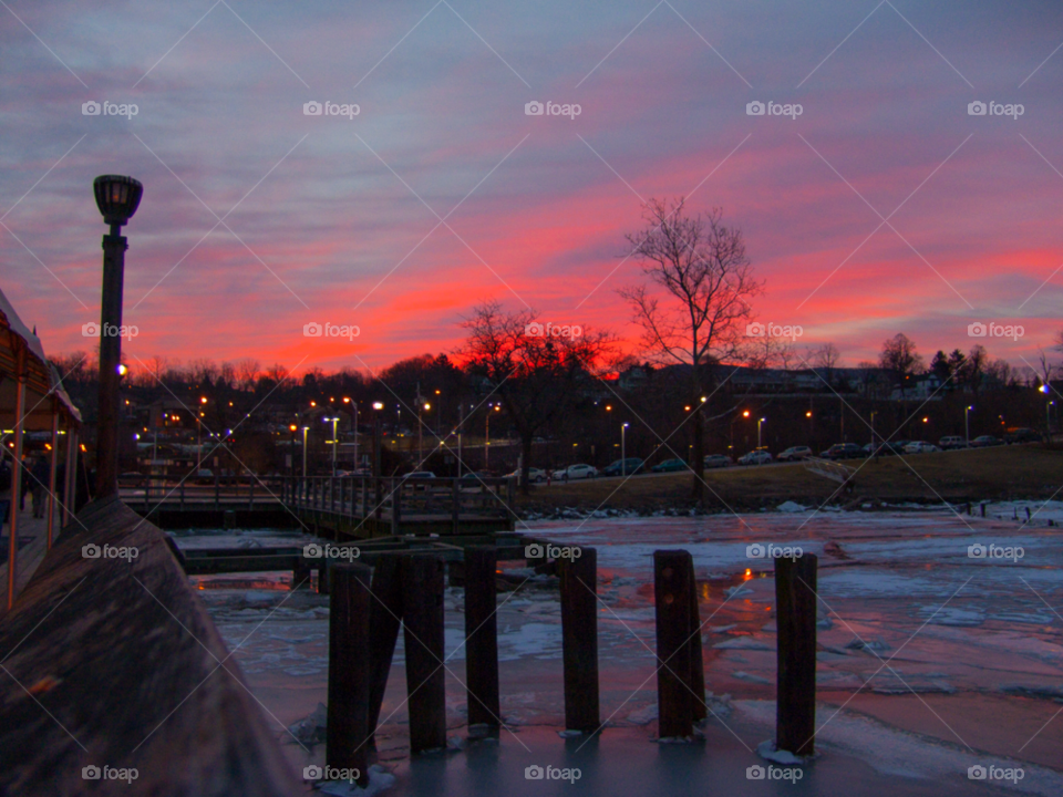 beacon ny winter trees ice by delvec